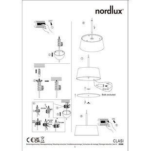 Lampa wisząca Art Deco Clasi | Nordlux - Elegancja w Twoim domu