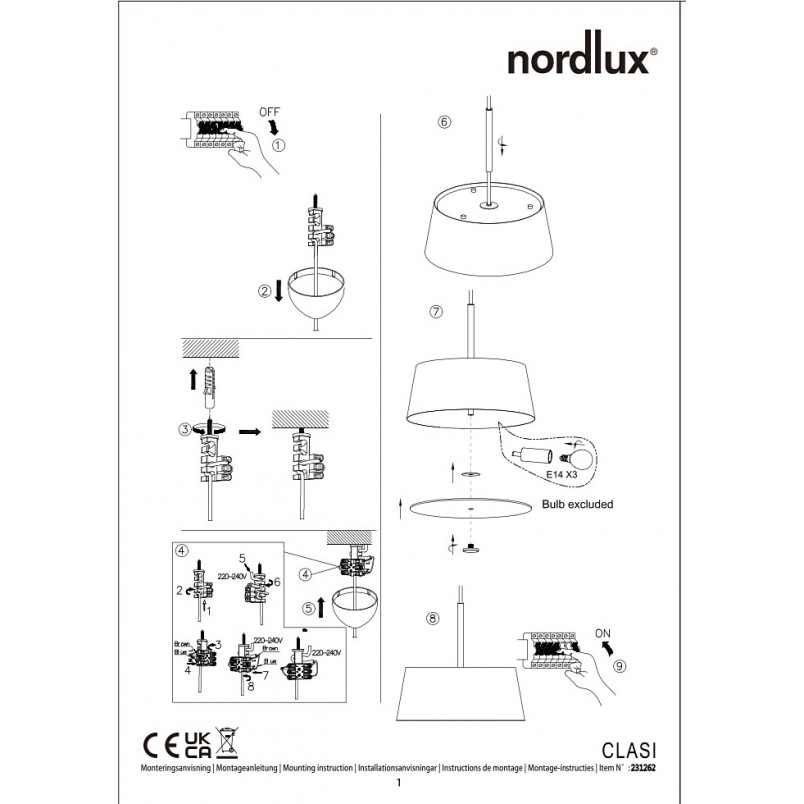 Lampa wisząca Art Deco Clasi | Nordlux - Elegancja w Twoim domu
