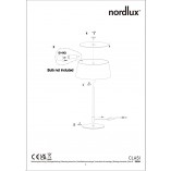 Lampa stołowa Art Deco Clasi czarno-złota | Nordlux
