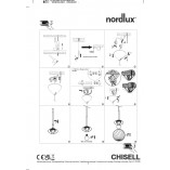 Lampa wisząca Art Deco Chisell - Nordlux | Szkło, Mosiądz