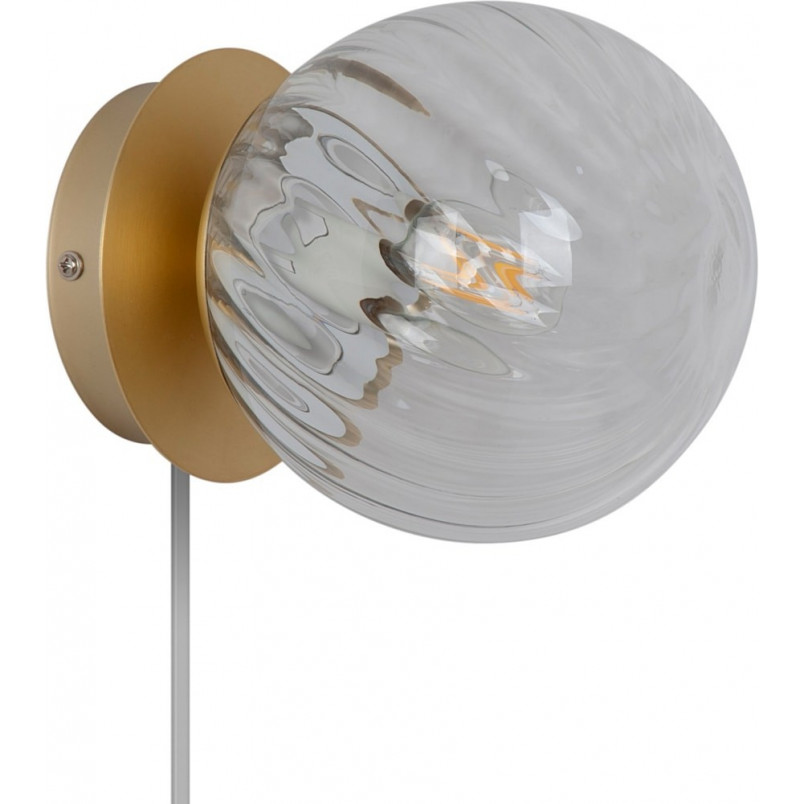 Kinkiet Nordlux Chisell: Szkło Art Deco, Mosiądz | Sklep Lamp
