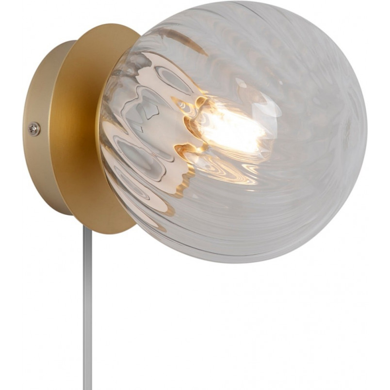 Kinkiet Nordlux Chisell: Szkło Art Deco, Mosiądz | Sklep Lamp