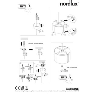 Lampa wisząca Cardine Nordlux | Japandi, Biało-Czarna - Kup Teraz!