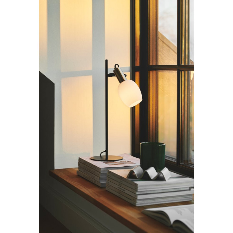 Lampa stołowa retro Arild | Nordlux - Biały/Czarny/Mosiądz