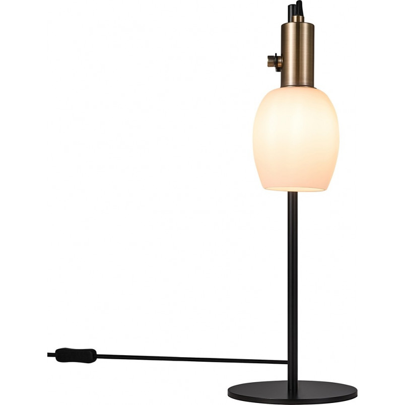 Lampa stołowa retro Arild | Nordlux - Biały/Czarny/Mosiądz