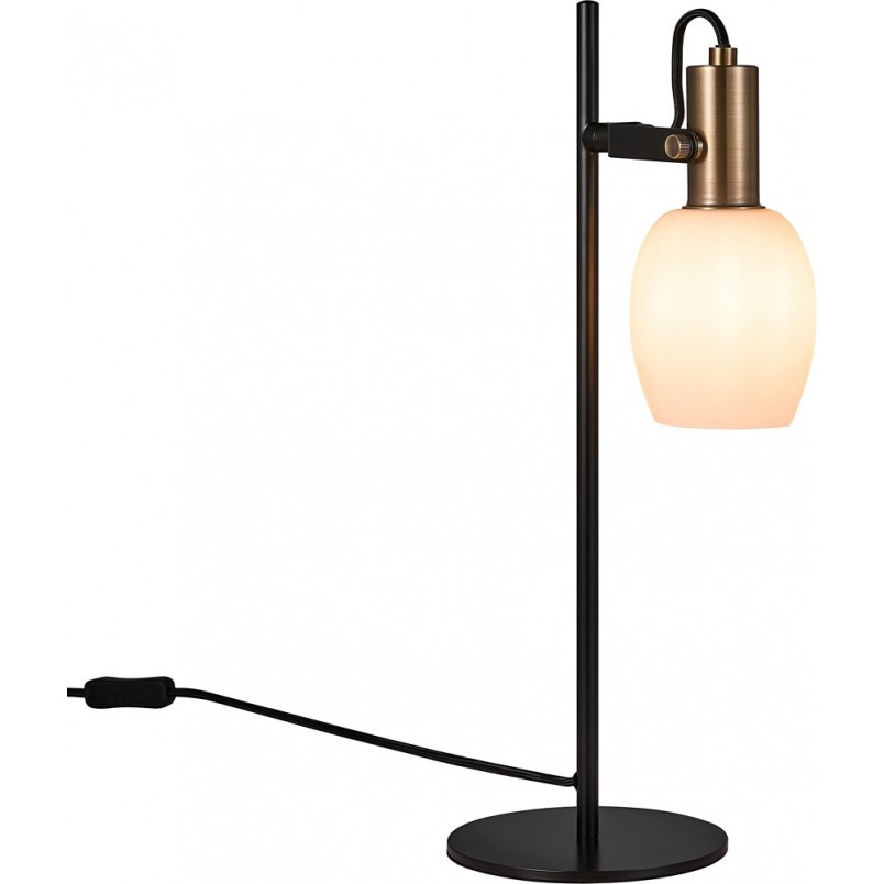 Lampa stołowa retro Arild | Nordlux - Biały/Czarny/Mosiądz