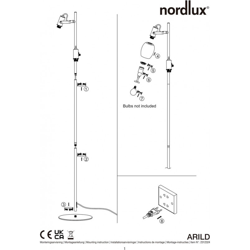 Lampa podłogowa retro Arild | Nordlux - Sklep z lampami
