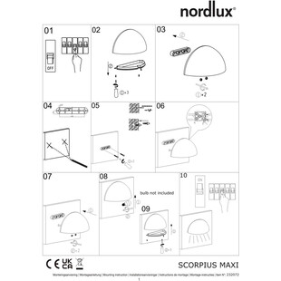 Kinkiet Nordlux Scorpius Maxi II - Eleganckie oświetlenie ogrodu