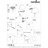 Kinkiet Nordlux Scorpius II czarny | Oświetlenie Ogrodowe