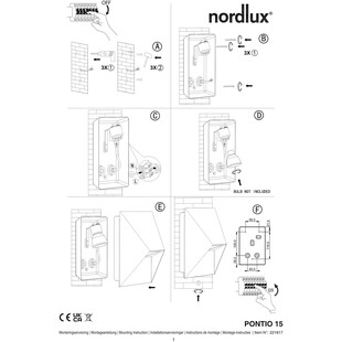 Kinkiet zewnętrzny Pontio 15 Nordlux - Galwanizowany | Sklep z lampami