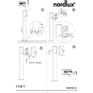 Słupek ogrodowy Pontio Nordlux - Eleganckie oświetlenie ogrodu