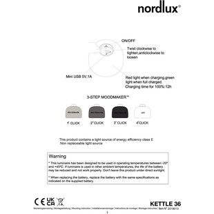 Lampa zewnętrzna Nordlux Kettle To-Go LED - Stylowe Oświetlenie