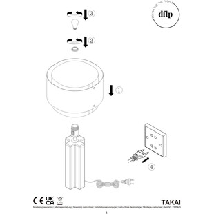 Lampa stołowa Takai beżowa | Design For The People | Japandi