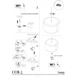 Lampa wisząca Takai beżowa | Design For The People