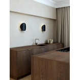 Kinkiet okrągły Spargo czarny/mosiądz | Design For The People