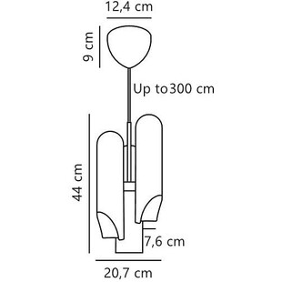 Lampa wisząca Rochelle 3 punktowa czarna | Design For The People