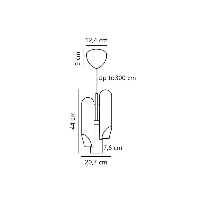Lampa wisząca Rochelle 3 punktowa czarna | Design For The People