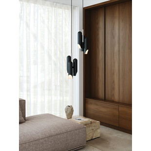 Lampa wisząca 3 punktowa Rochelle 20,7cm czarna DFTP