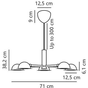 Lampa Wisząca Nomi 5 punktów Czarna | Design For The People