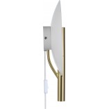 Kinkiet Furiko: Designerski kinkiet biało-mosiężny - Design For The People