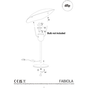 Lampa stołowa Fabiola czarna | Design For The People
