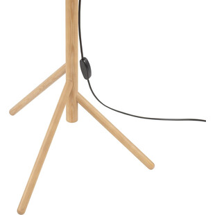 Lampa podłogowa Estera Wood | 3 szklane kule, drewno | TK Lighting