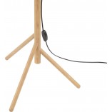Lampa podłogowa Estera Wood | 3 szklane kule, drewno | TK Lighting