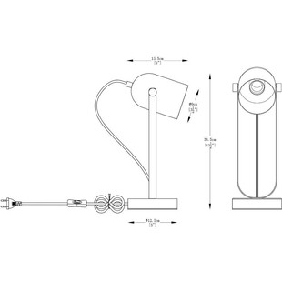 Lampa loft na biurko Aries czarna Zumaline