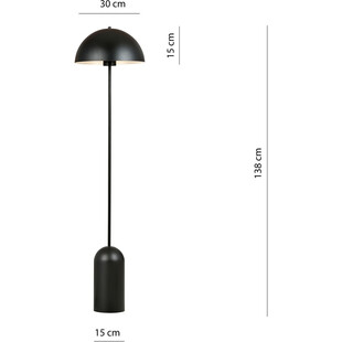 Lampa podłogowa Kava czarna | Emibig - Art Deco
