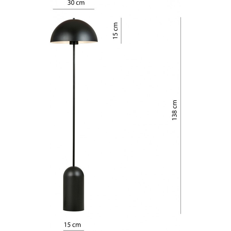 Lampa podłogowa Kava czarna | Emibig - Art Deco