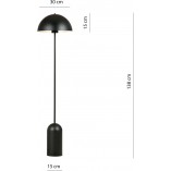 Lampa podłogowa Kava czarna | Emibig - Art Deco