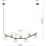 Lampa Wisząca Ritz | 7 Kul Szklanych | Emibig