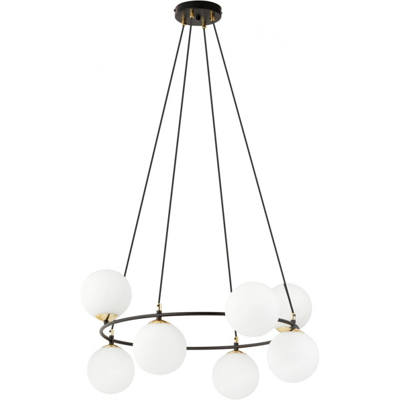 Lampa wisząca Azura VIII - szkło, kula, nowoczesny design | Emibig