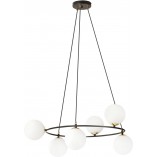 Lampa wisząca Azura VI | Szklane kule, biały/czarny | Emibig