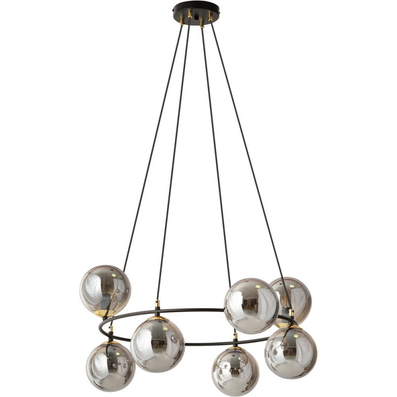 Lampa wisząca Azura VIII | Szklane kule, grafit - Emibig