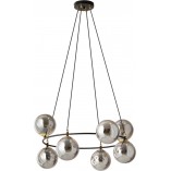 Lampa wisząca Azura VIII | Szklane kule, grafit - Emibig