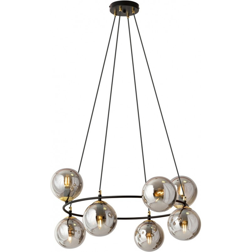Lampa wisząca Azura VIII | Szklane kule, grafit - Emibig