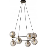 Lampa wisząca Azura VIII | Szklane kule, grafit - Emibig