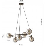 Lampa wisząca Azura VI - nowoczesny design | Emibig