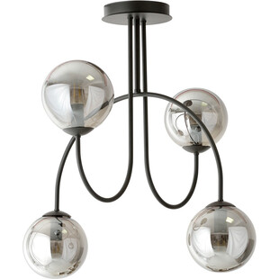 Lampa sufitowa 4 szklane kule Archi IV A 50cm grafitowo-czarna Emibig