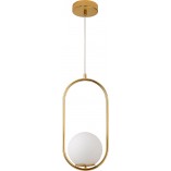 Lampa wisząca biała kula Costa Solo - Step In Design