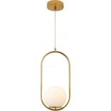 Lampa wisząca biała kula Costa Solo - Step In Design
