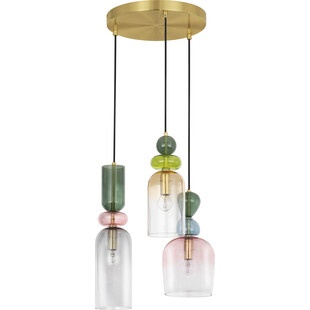 Lampa wisząca szklana dekoracyjna Oro III 41,7cm multikolor