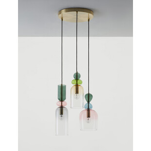 Lampa wisząca szklana dekoracyjna Oro III 41,7cm multikolor