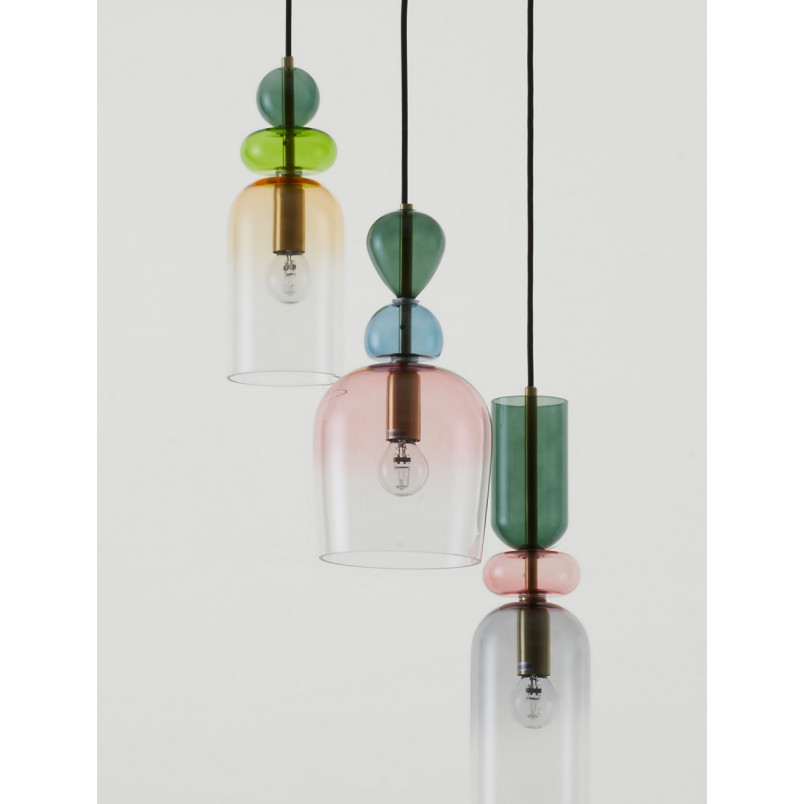 Lampa Wisząca Oro III - Szklana, Multikolor | Decolab24