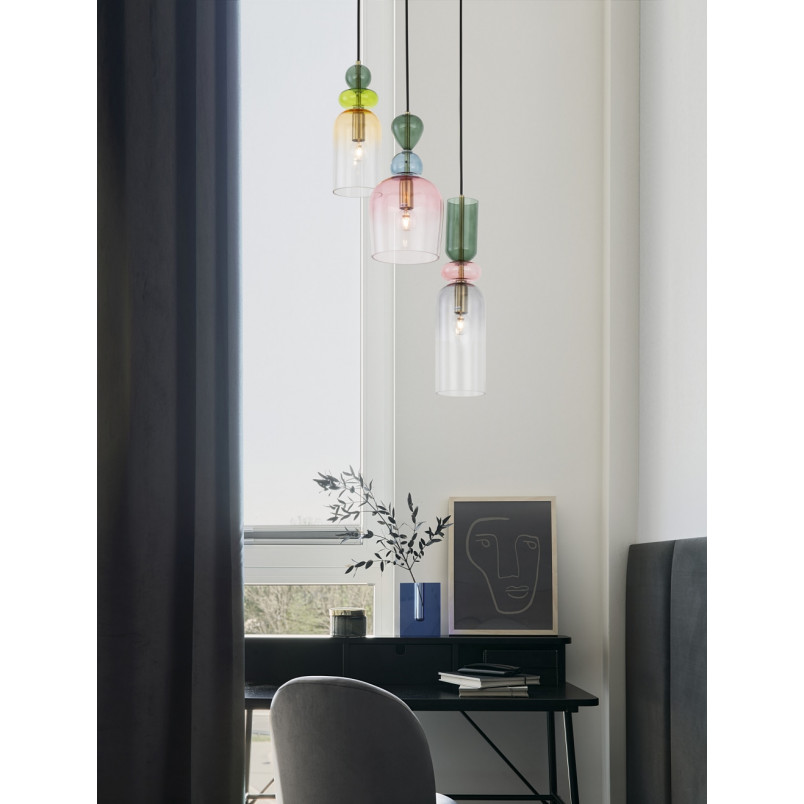 Lampa Wisząca Oro III - Szklana, Multikolor | Decolab24