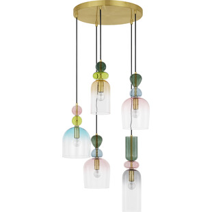 Lampa wisząca szklana dekoracyjna Oro V 51,7cm multikolor