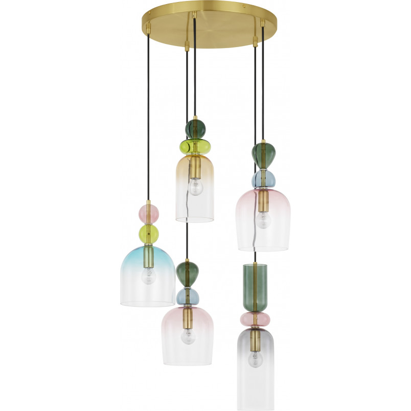 Lampa wisząca Oro V - Szklana, kolorowa, Art Deco | Decolab24