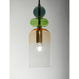 Lampa wisząca Oro: Szklana, kolorowa, Art Deco | Decolab24