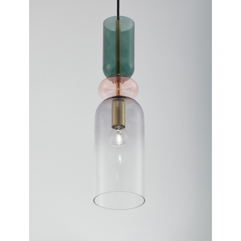 Lampa wisząca szklana Oro - Dekoracyjny design Art Deco